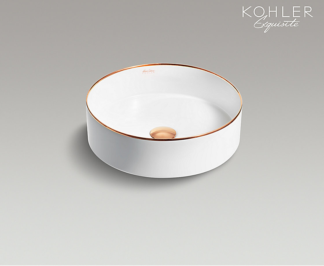 MICA 絲嘉 星鉆圓形藝術(shù)臺盆玫瑰金